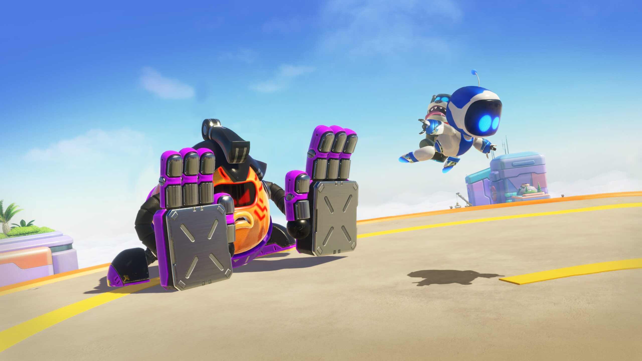 Astro Bot official screenshot showing Astro using frog gloves