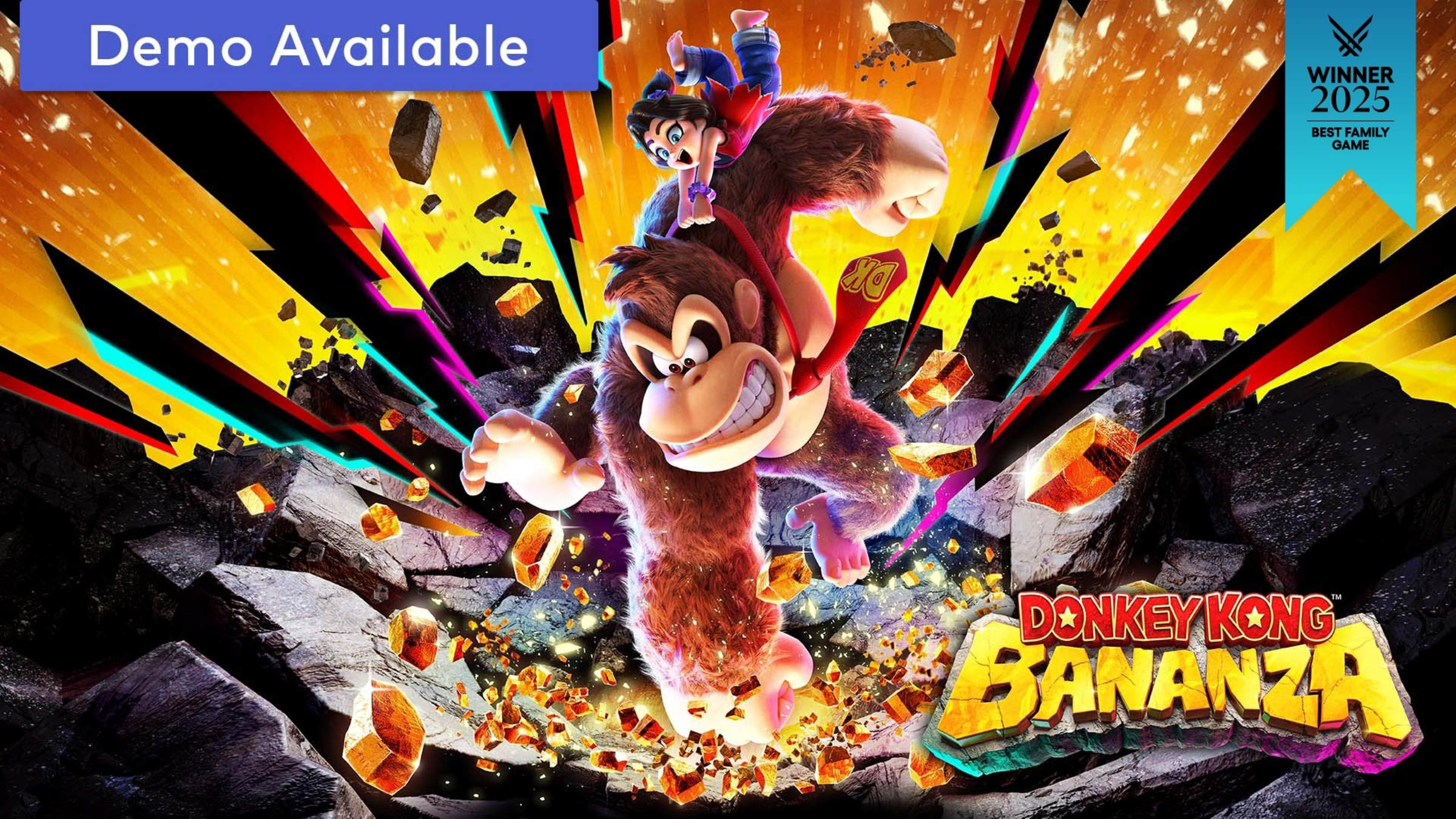 Donkey Kong Bananza official screenshot used as game hub hero image