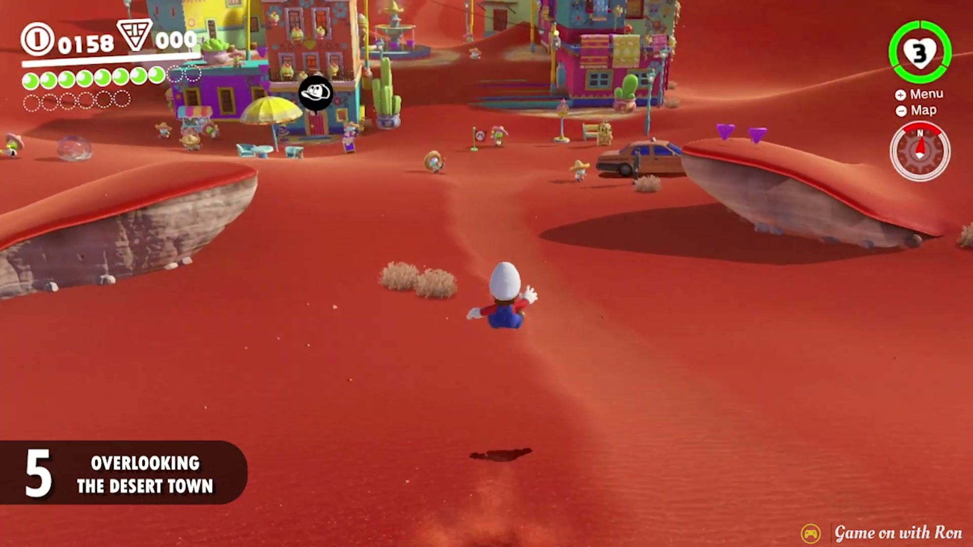 Super Mario Odyssey Sand Kingdom Power Moon 5 - Overlooking the Desert Town verified image 3