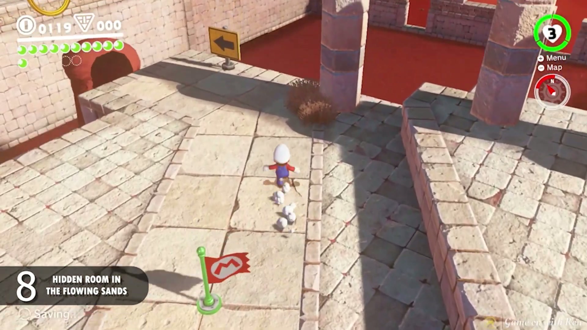 Super Mario Odyssey Sand Kingdom Power Moon 8 - Hidden Room In The Flowing Sands verified image 2
