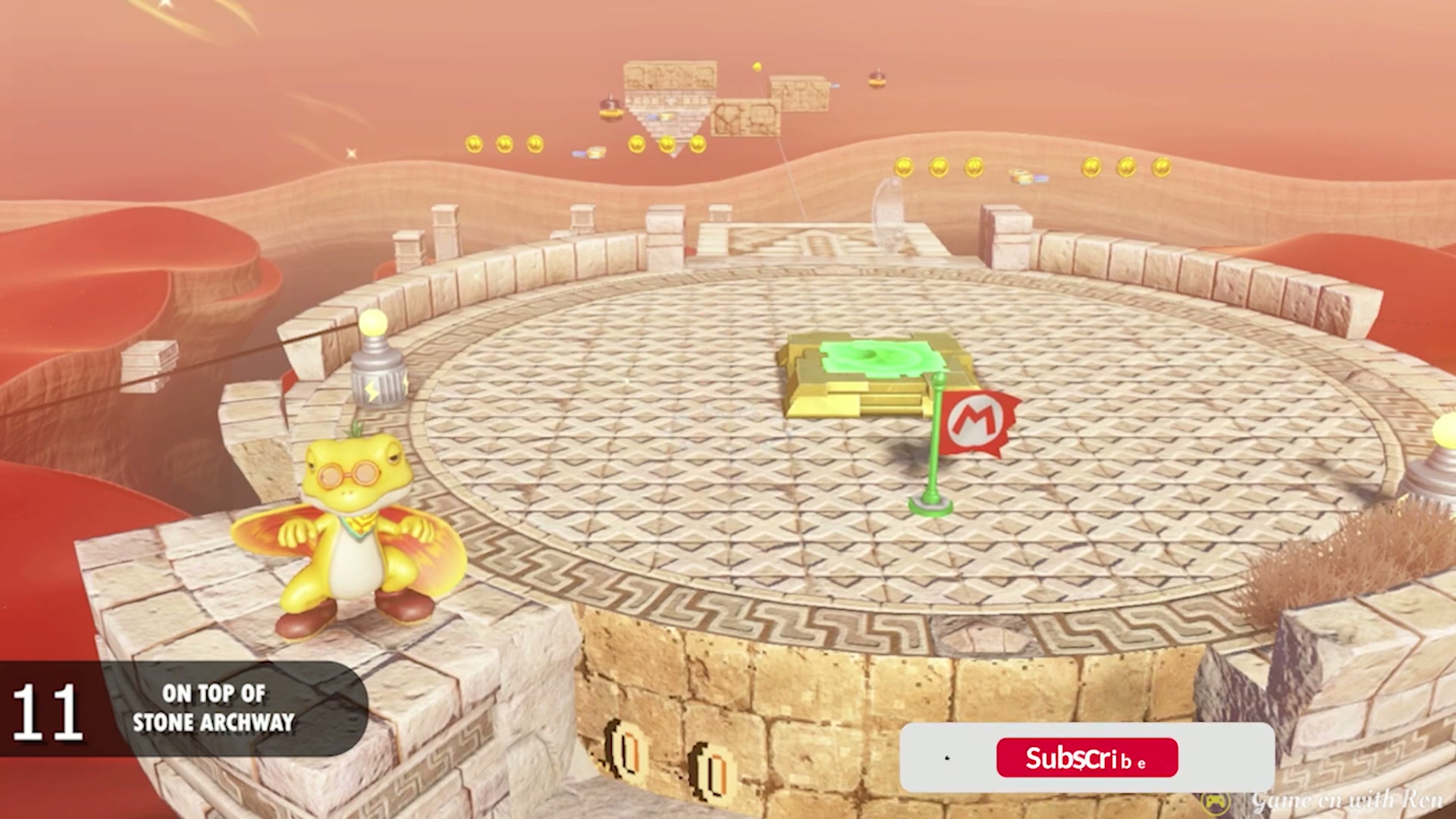 Super Mario Odyssey Sand Kingdom Power Moon 11 - On Top Of Stone Archway verified image 2