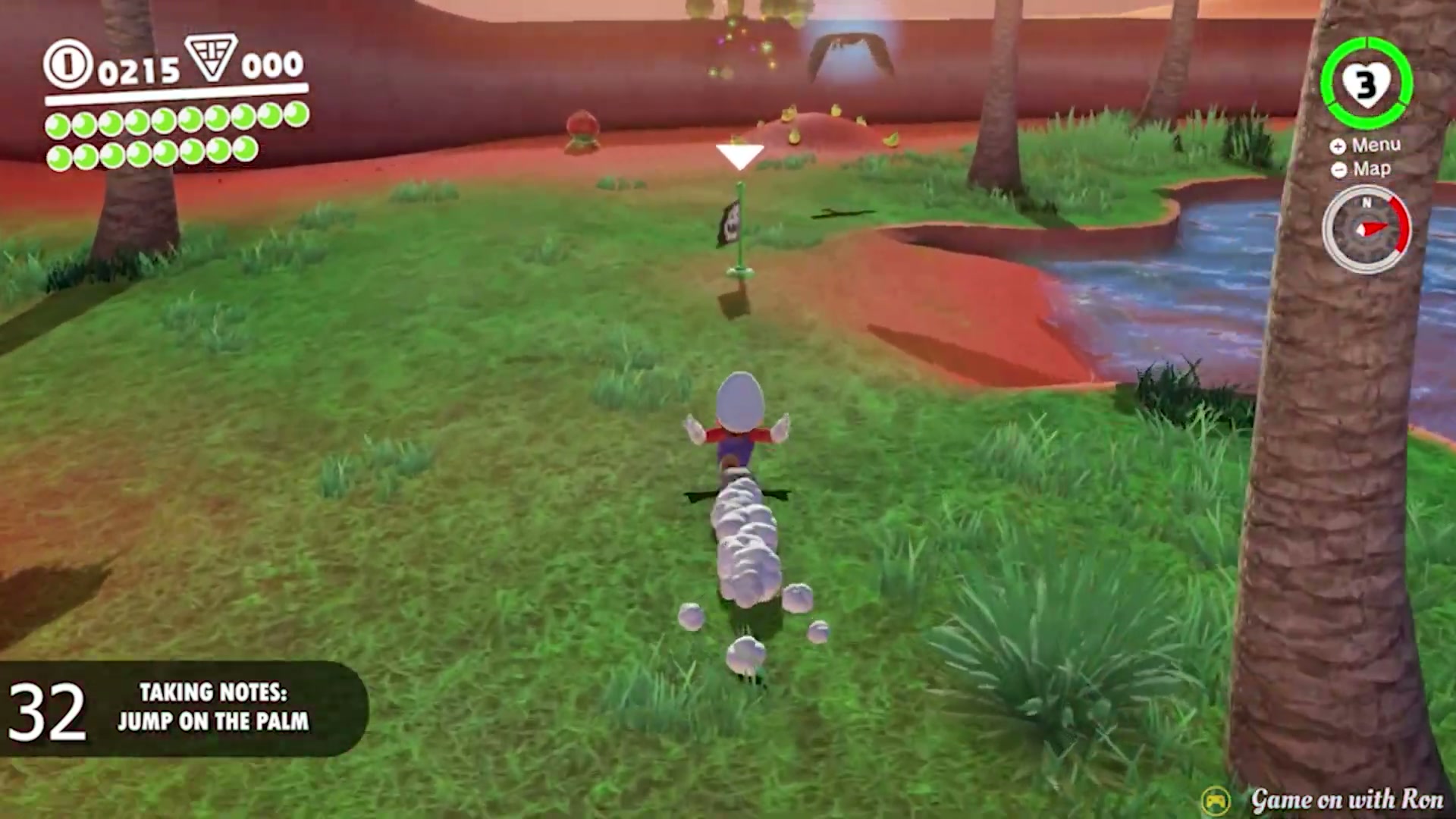 Super Mario Odyssey Sand Kingdom Power Moon 32 - Taking Notes Jump On The Palm verified image 2