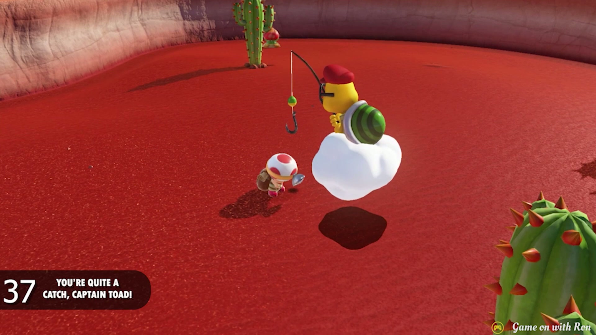 Super Mario Odyssey Sand Kingdom Power Moon 37 - Youre Quite A Catch Captain Toad verified image 3