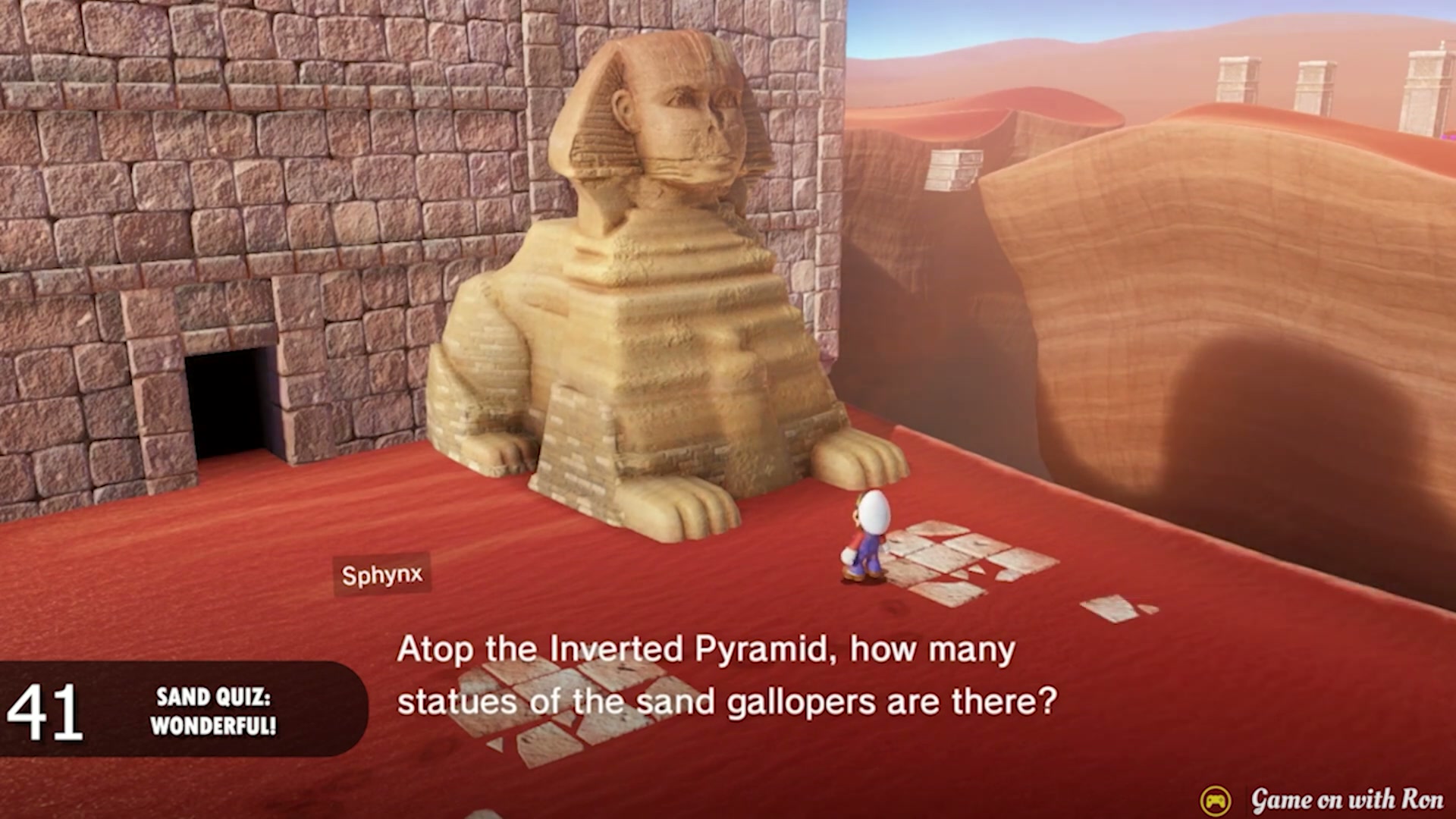 Super Mario Odyssey Sand Kingdom Power Moon 41 - Sand Quiz Wonderful verified image 3