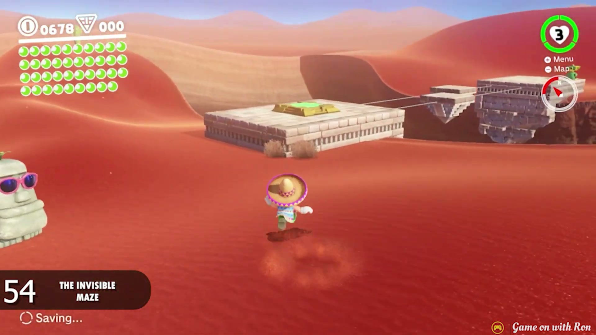Super Mario Odyssey Sand Kingdom Power Moon 54 - The Invisible Maze verified image 1