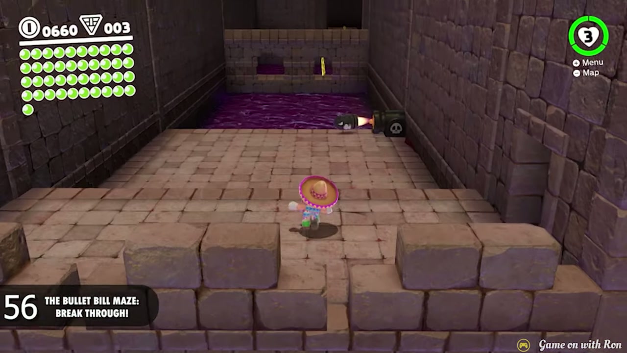 Super Mario Odyssey Sand Kingdom Power Moon 56 - The Bullet Bill Maze Break Through verified guide image 2