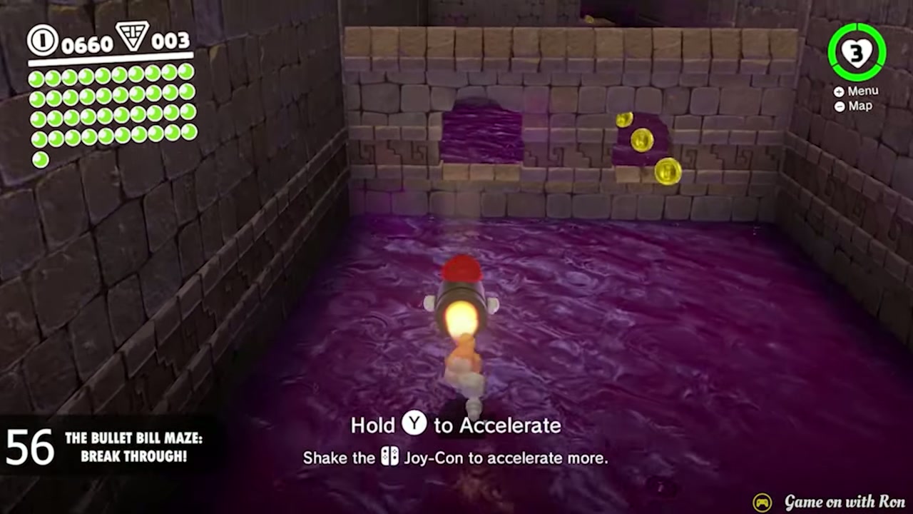Super Mario Odyssey Sand Kingdom Power Moon 56 - The Bullet Bill Maze Break Through verified guide image 3
