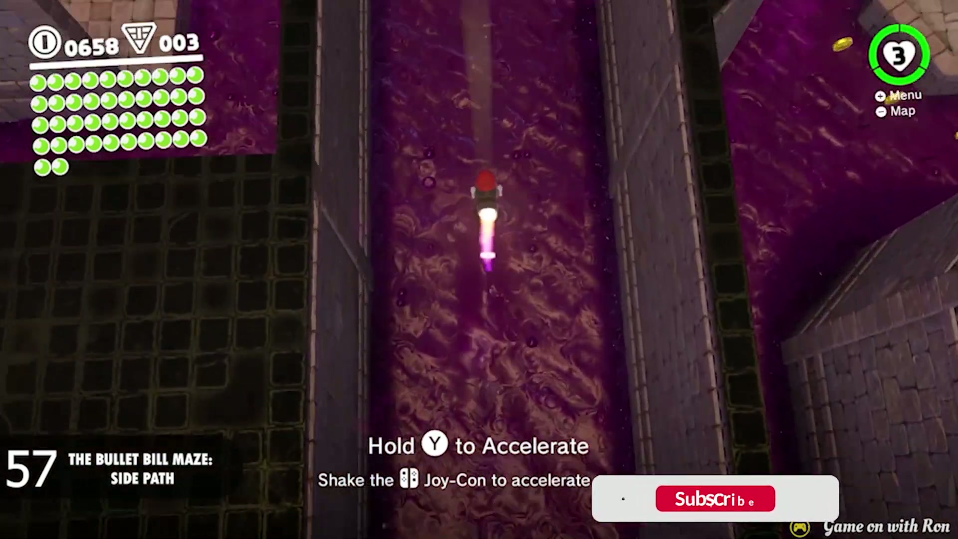 Super Mario Odyssey Sand Kingdom Power Moon 57 - The Bullet Bill Maze Side Path verified image 2