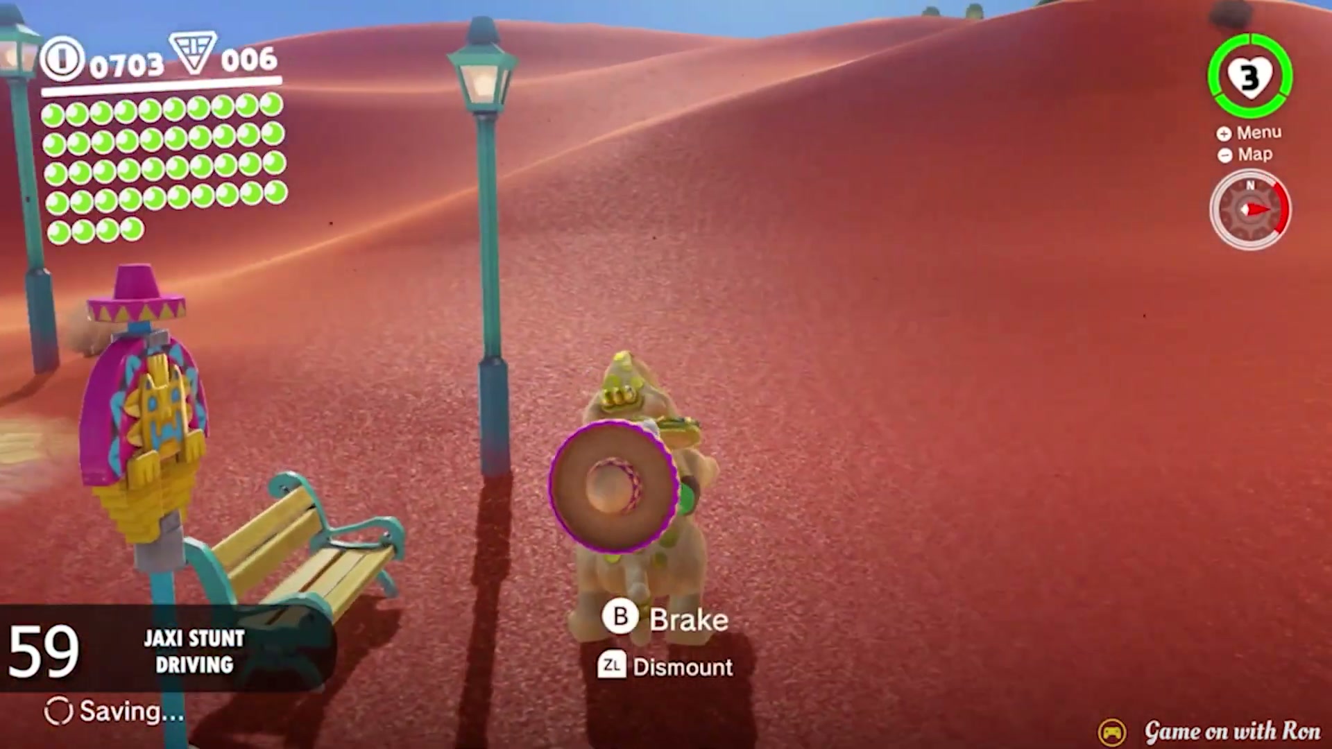 Super Mario Odyssey Sand Kingdom Power Moon 59 - Jaxi Stunt Driving verified image 1