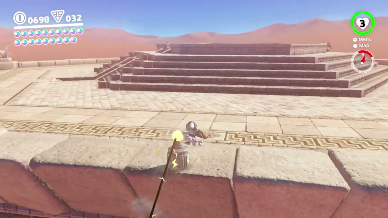 Super Mario Odyssey Sand Kingdom Power Moon 71 - On the North Pillar verified guide image 2