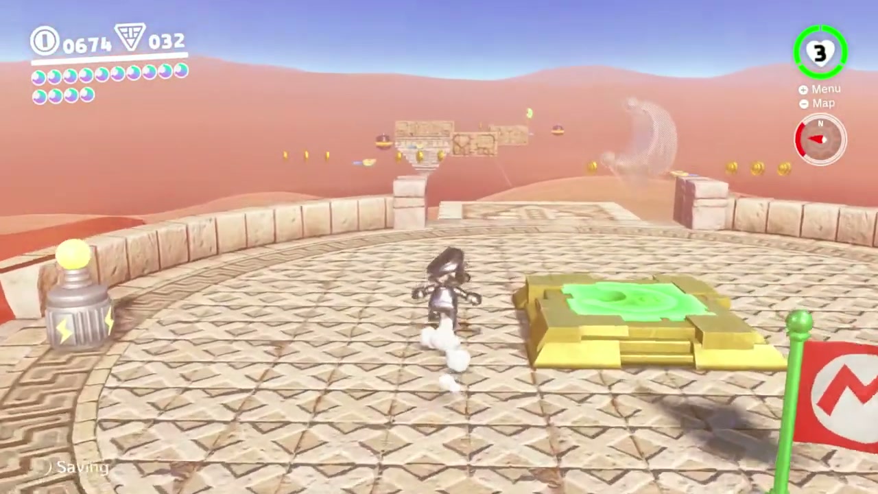 Super Mario Odyssey Sand Kingdom Power Moon 73 - In the Skies Above the Canyon verified guide image 1
