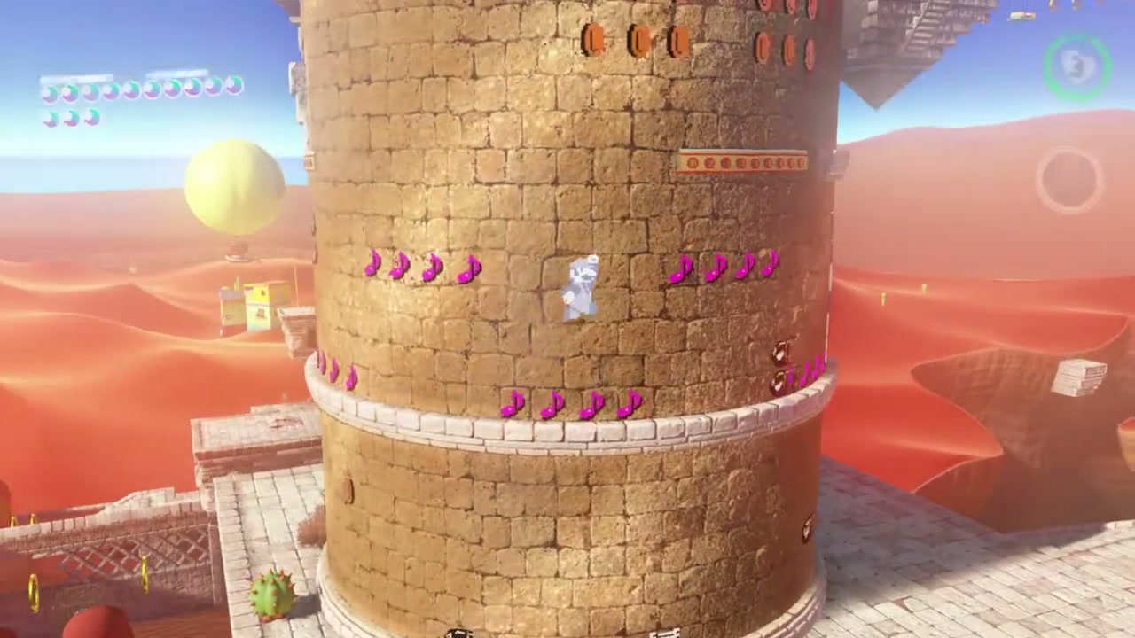 Super Mario Odyssey Sand Kingdom Power Moon 80 - Taking Notes In the Wall Painting verified guide image 4