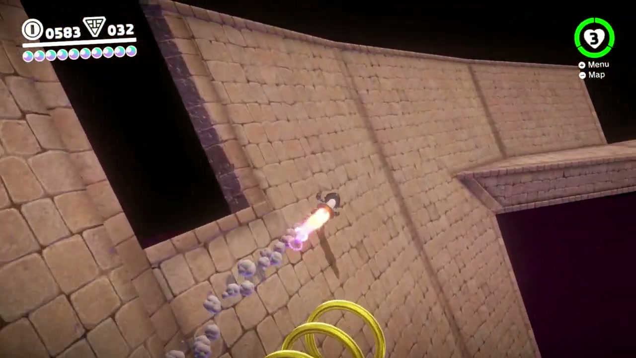 Super Mario Odyssey Sand Kingdom Power Moon 86 - Colossal Ruins Dash Jump verified guide image 4