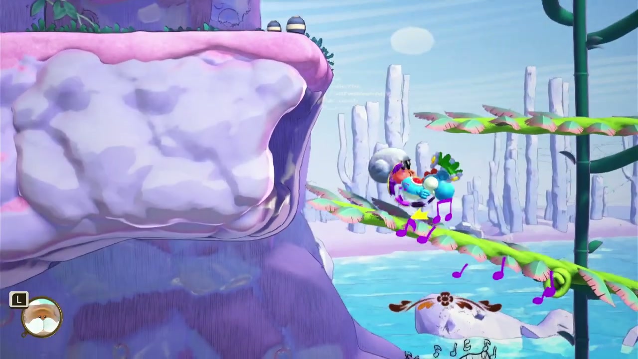 Smiley Flower #6 - Bafloonder location in Chapter 3: Seaside in Yoshi and the Mysterious Book
