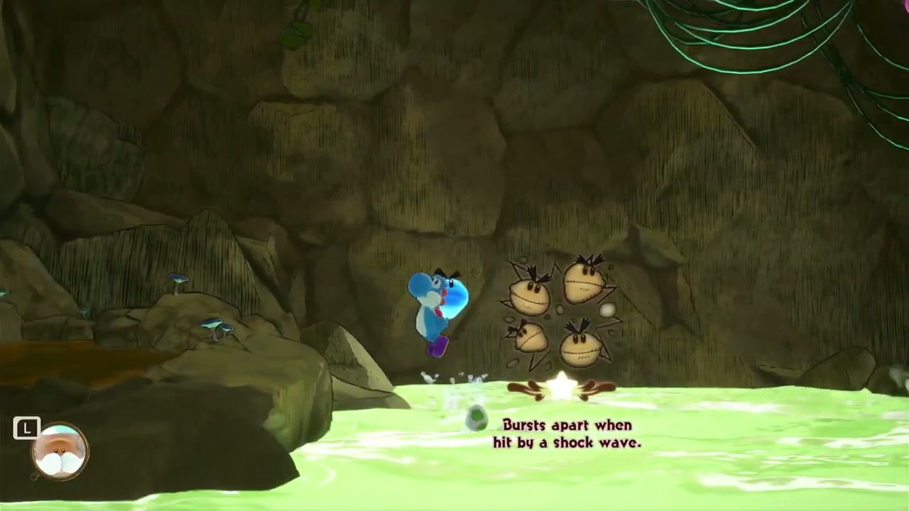 Smiley Flower #2 - Nep-Enut location in Chapter 3: Seaside in Yoshi and the Mysterious Book