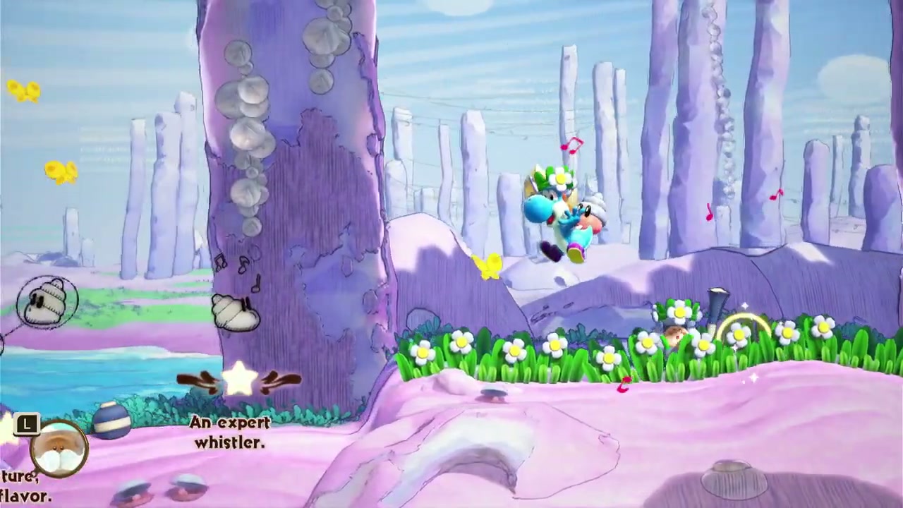 Smiley Flower #1 - Snurfboard location in Chapter 3: Seaside in Yoshi and the Mysterious Book