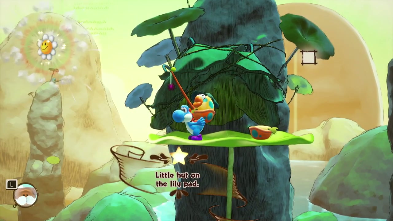 Smiley Flower #4 - Weewoo location in Chapter 3: Seaside in Yoshi and the Mysterious Book