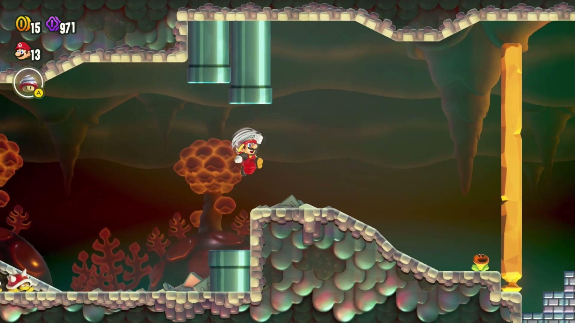 Super Mario Bros. Wonder Deep Magma Bog Wonder Seed 1, Ride the Rrrumba Wonder Effect (2)
