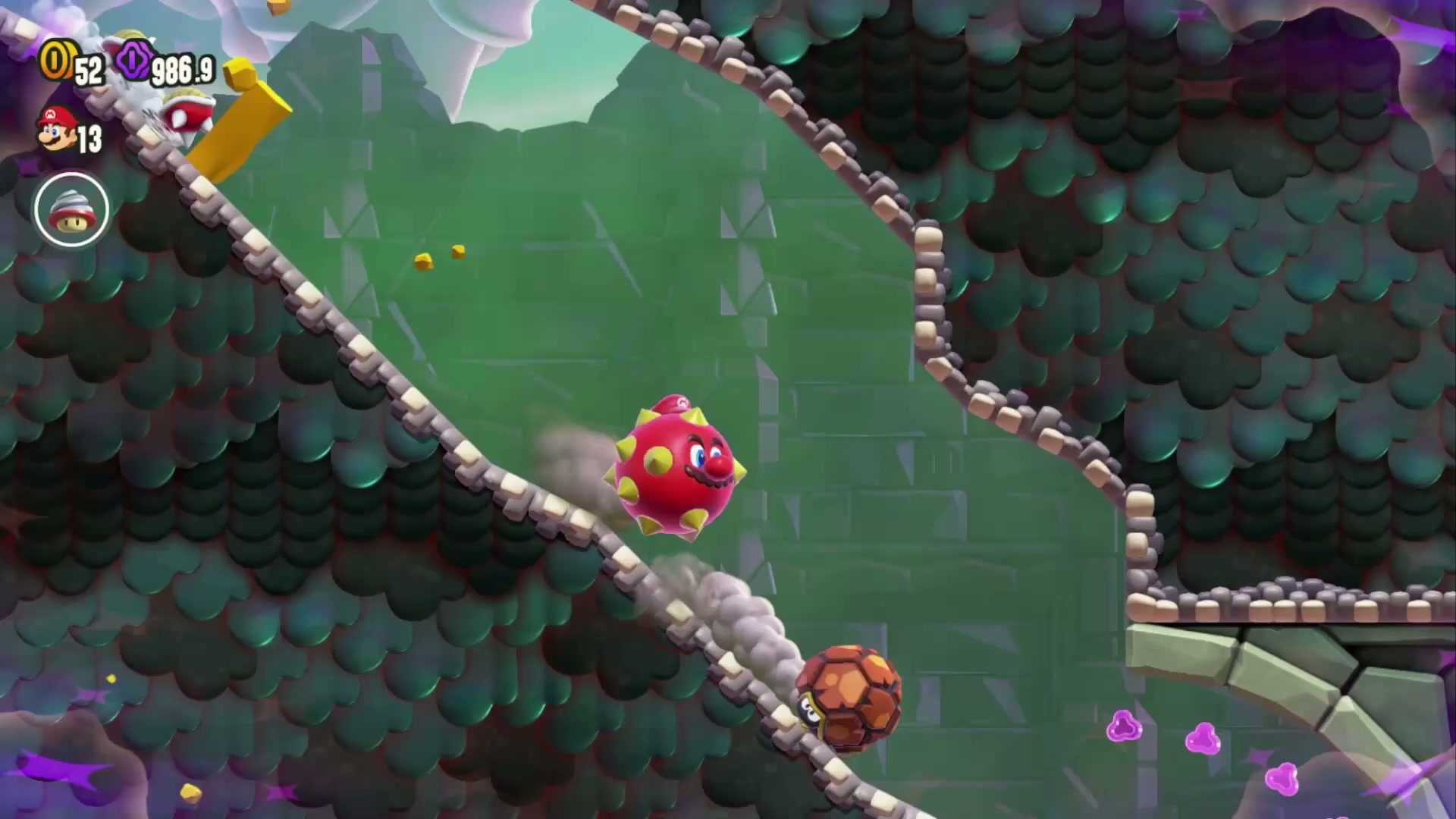 Super Mario Bros. Wonder Deep Magma Bog Wonder Seed 4, Outwit the Raarghs Wonder Effect (2)