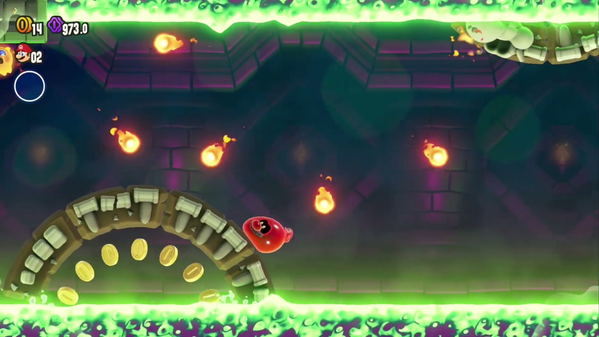 Super Mario Bros. Wonder Deep Magma Bog Wonder Seed 17, Complete Boosting Spin Jump II
