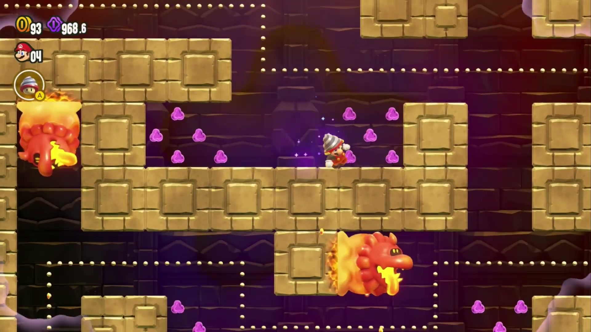Super Mario Bros. Wonder Deep Magma Bog Wonder Seed 19, Complete Jet Run II