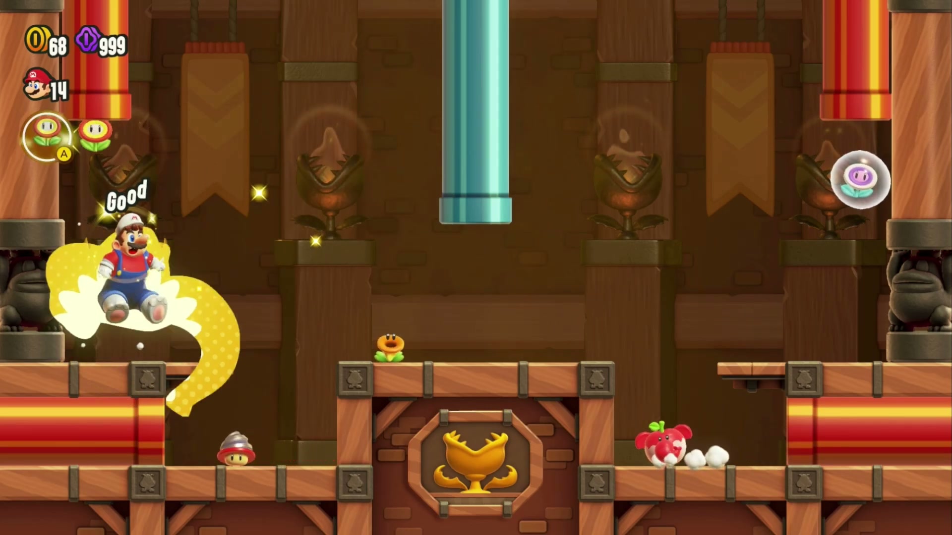 Super Mario Bros. Wonder Deep Magma Bog Wonder Seed 22, Win the Magma Flare-Up