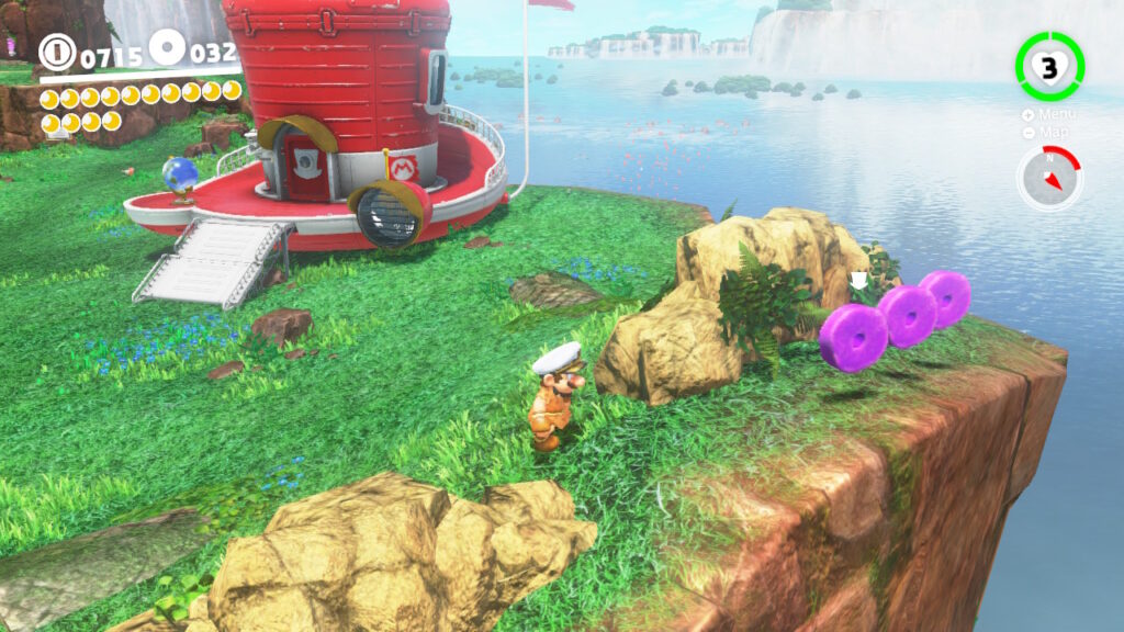 Super Mario Odyssey Cascade Kingdom Purple Coin Guide guide image