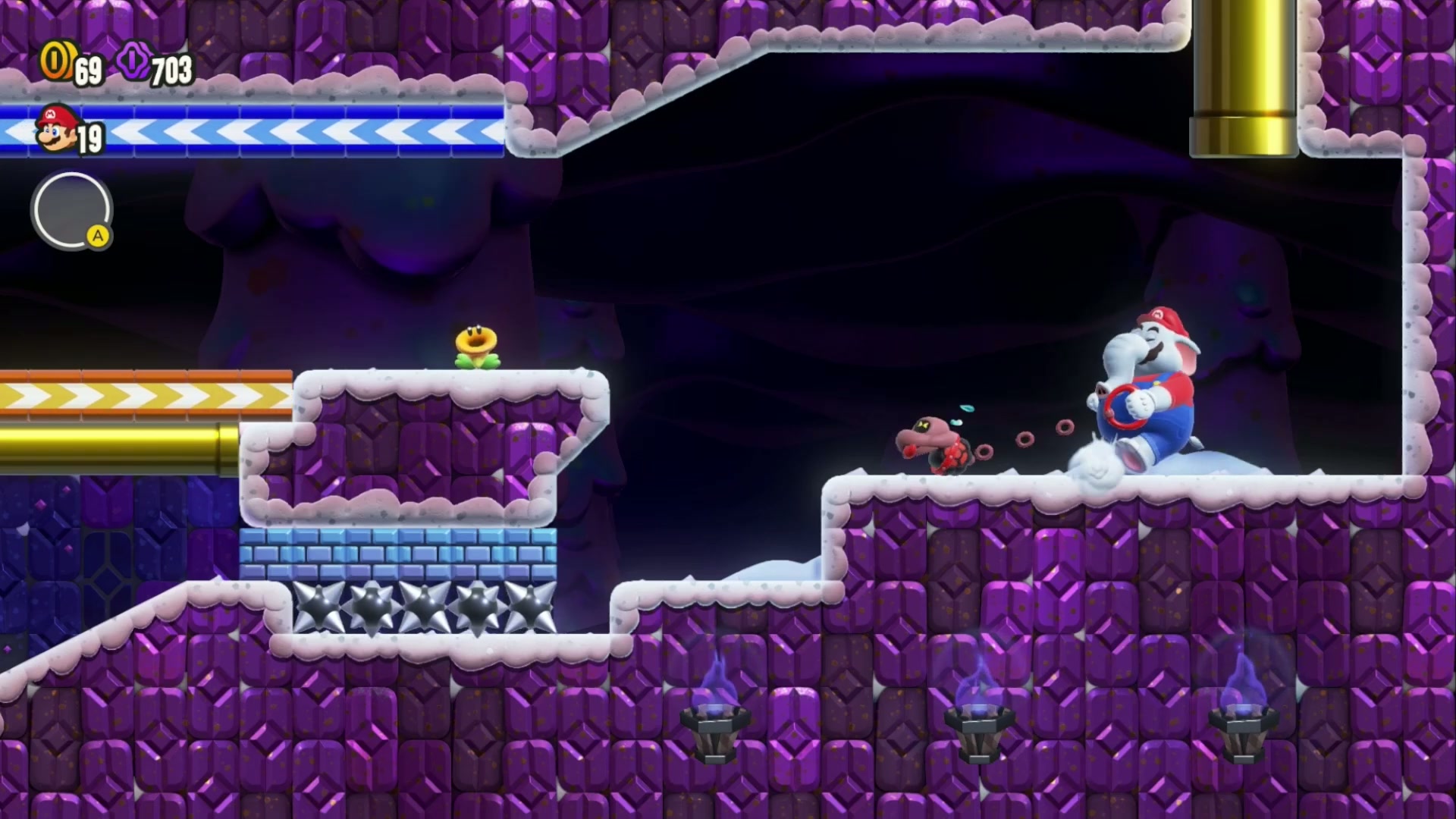 Super Mario Bros. Wonder Sunbaked Desert Wonder Seed 9, Ride the Bloomps Wonder Effect (2)