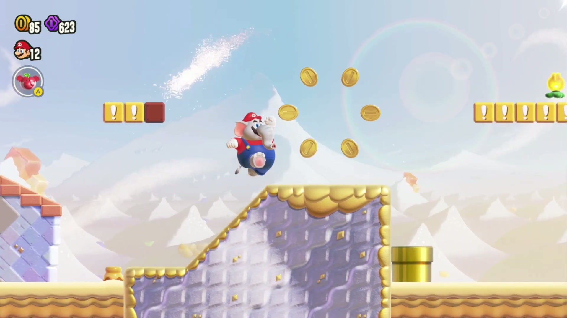 Super Mario Bros. Wonder Sunbaked Desert Wonder Seed 11, Wake the Valley Fulla Snootles