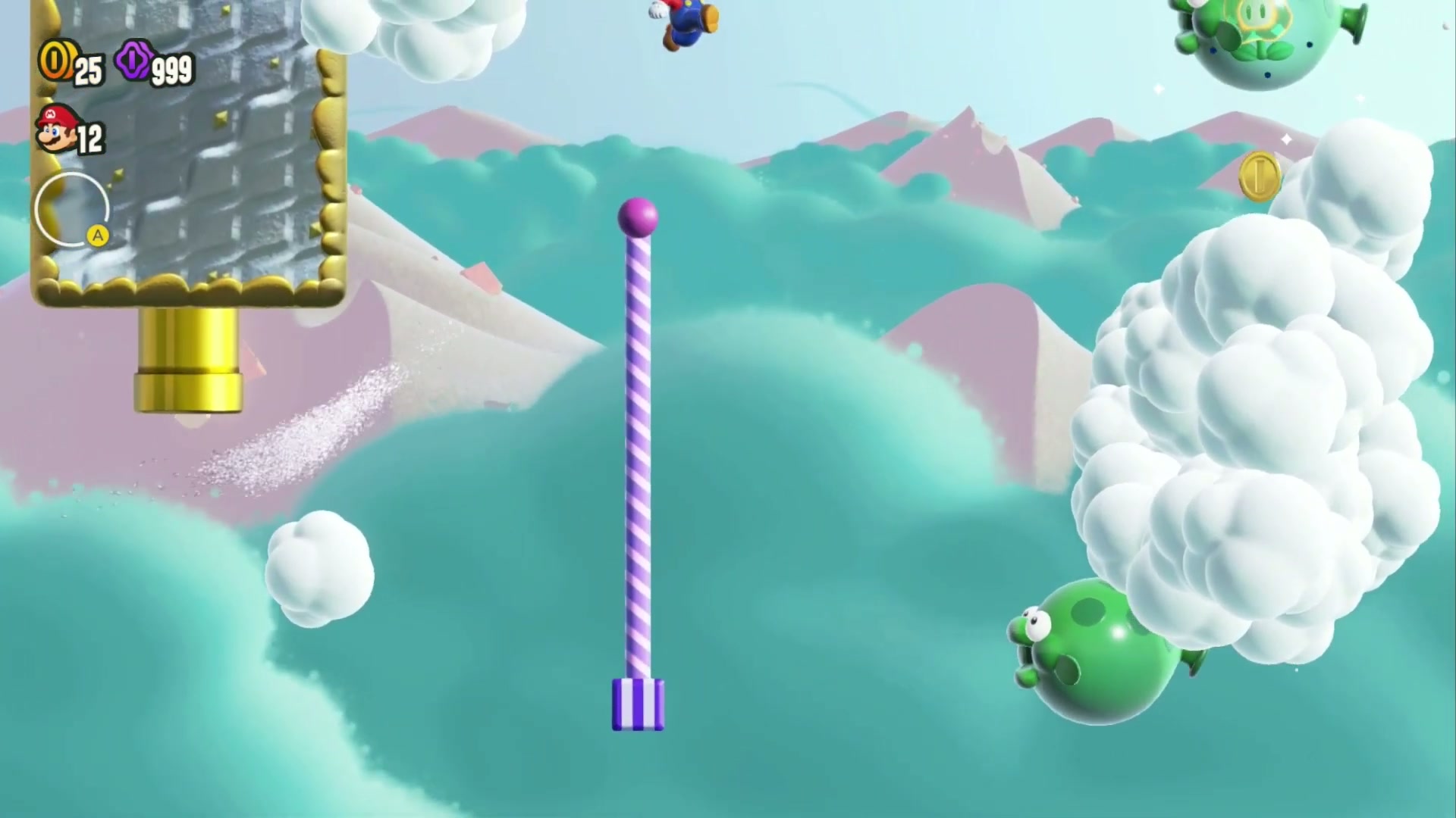 Super Mario Bros. Wonder Sunbaked Desert Wonder Seed 18, Soar the Flight of the Bloomps