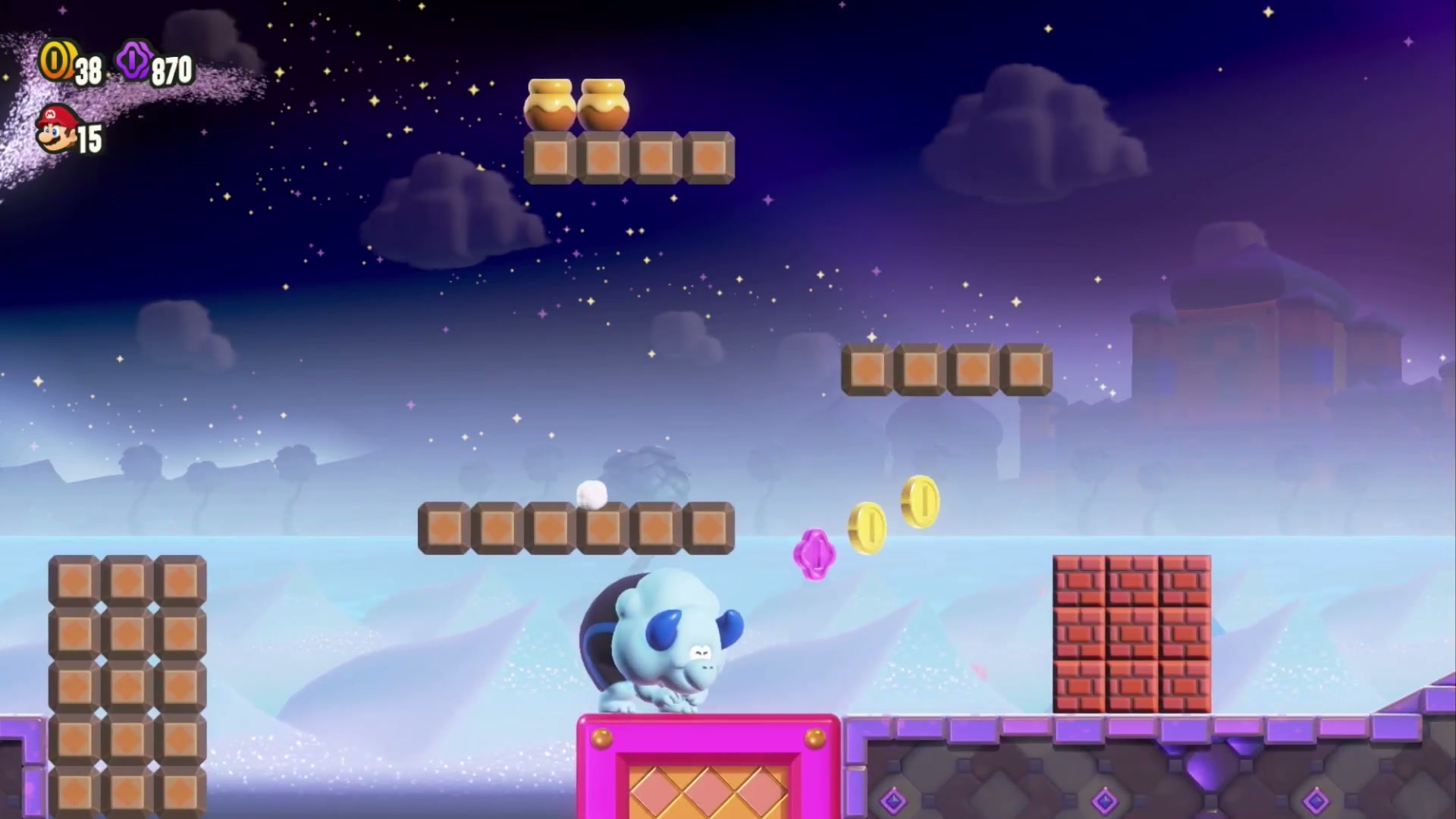 Super Mario Bros. Wonder Sunbaked Desert Wonder Seed 20, Complete Parachute Cap II (2)