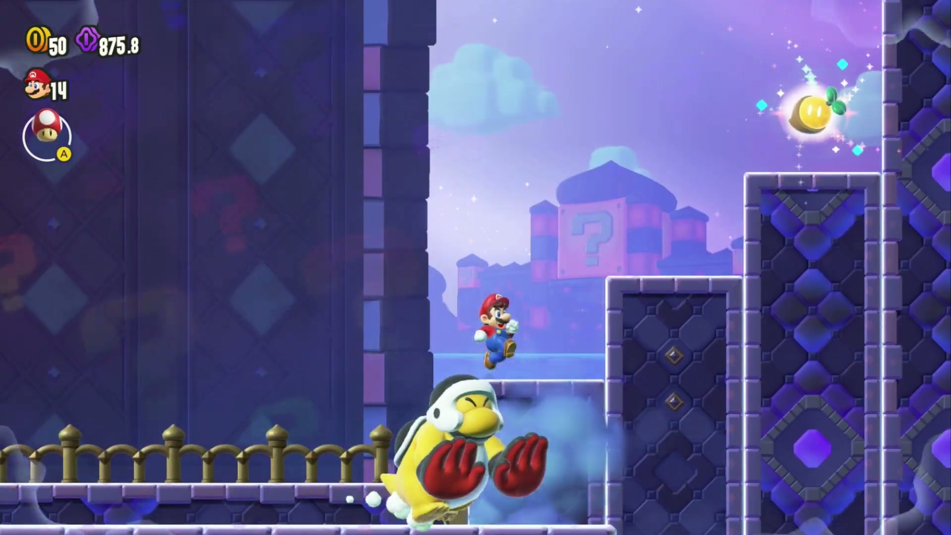 Super Mario Bros. Wonder Sunbaked Desert Wonder Seed 25, Finish the Revver Run
