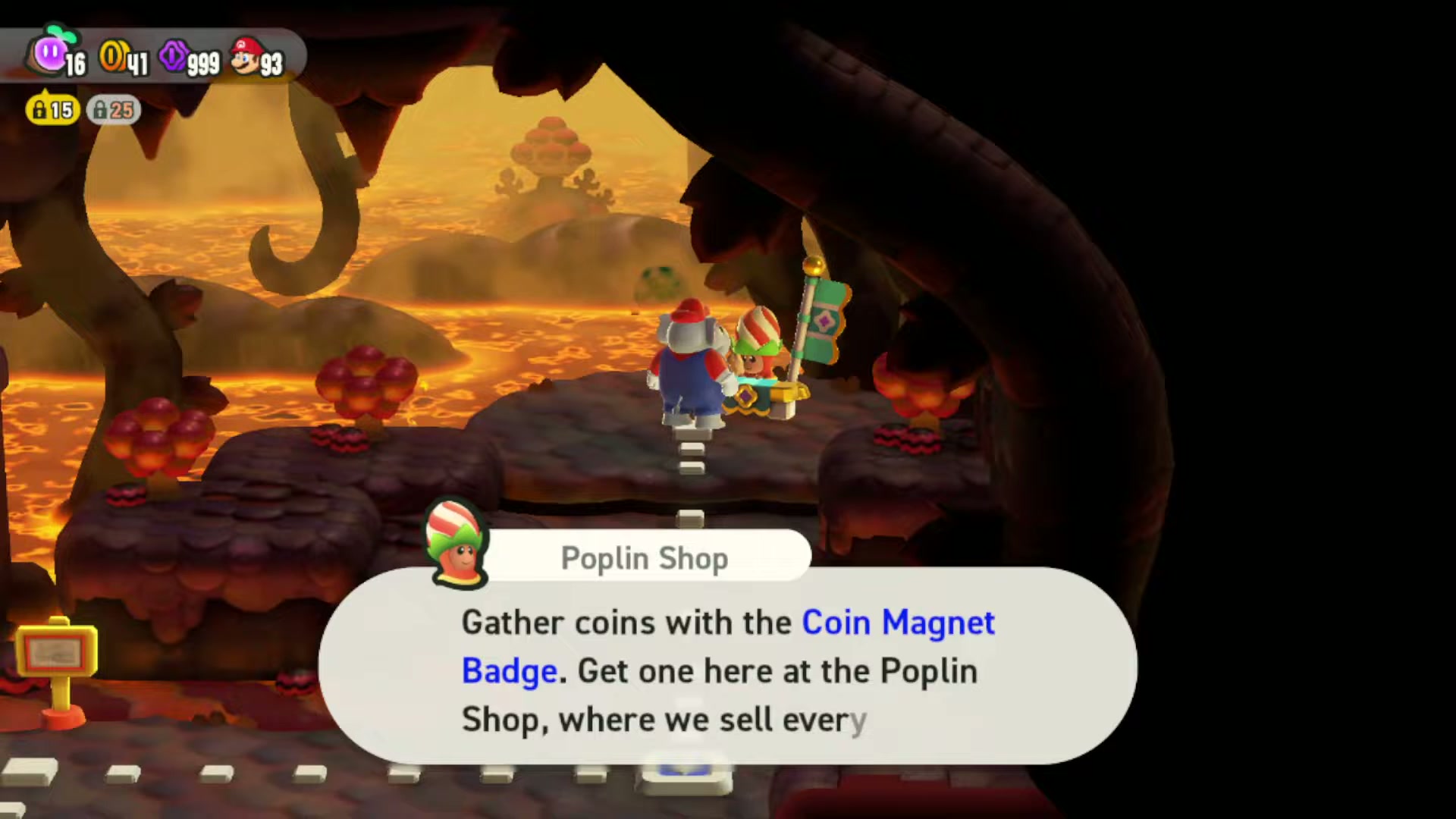 Deep Magma Bog Wonder Seed 30, the Poplin Shop over the lava landscape