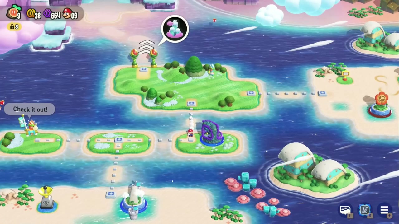 Petal Isles Wonder Seed 6, the Poplin Shop island location on the overworld map