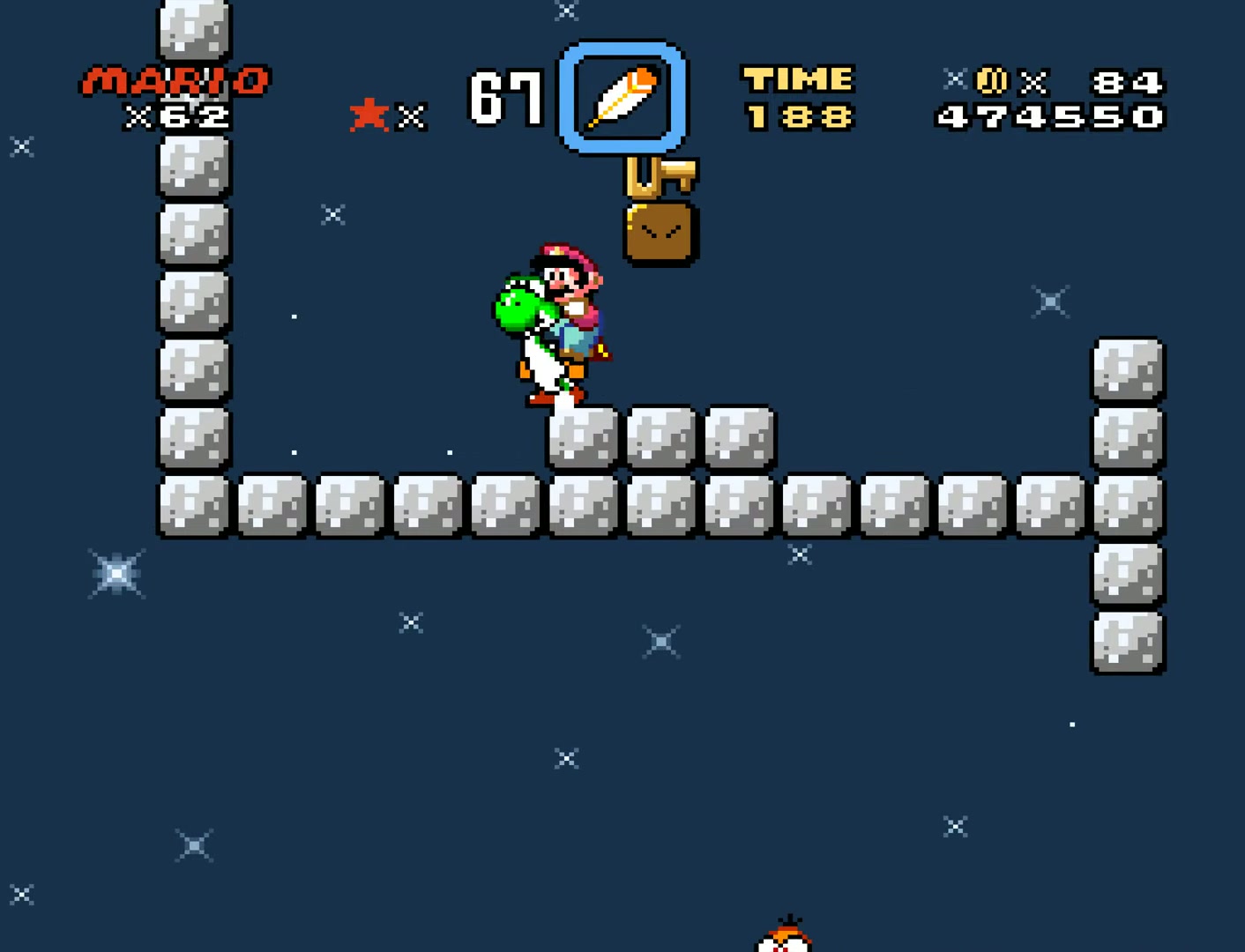Super Mario World Star World 3 secret exit